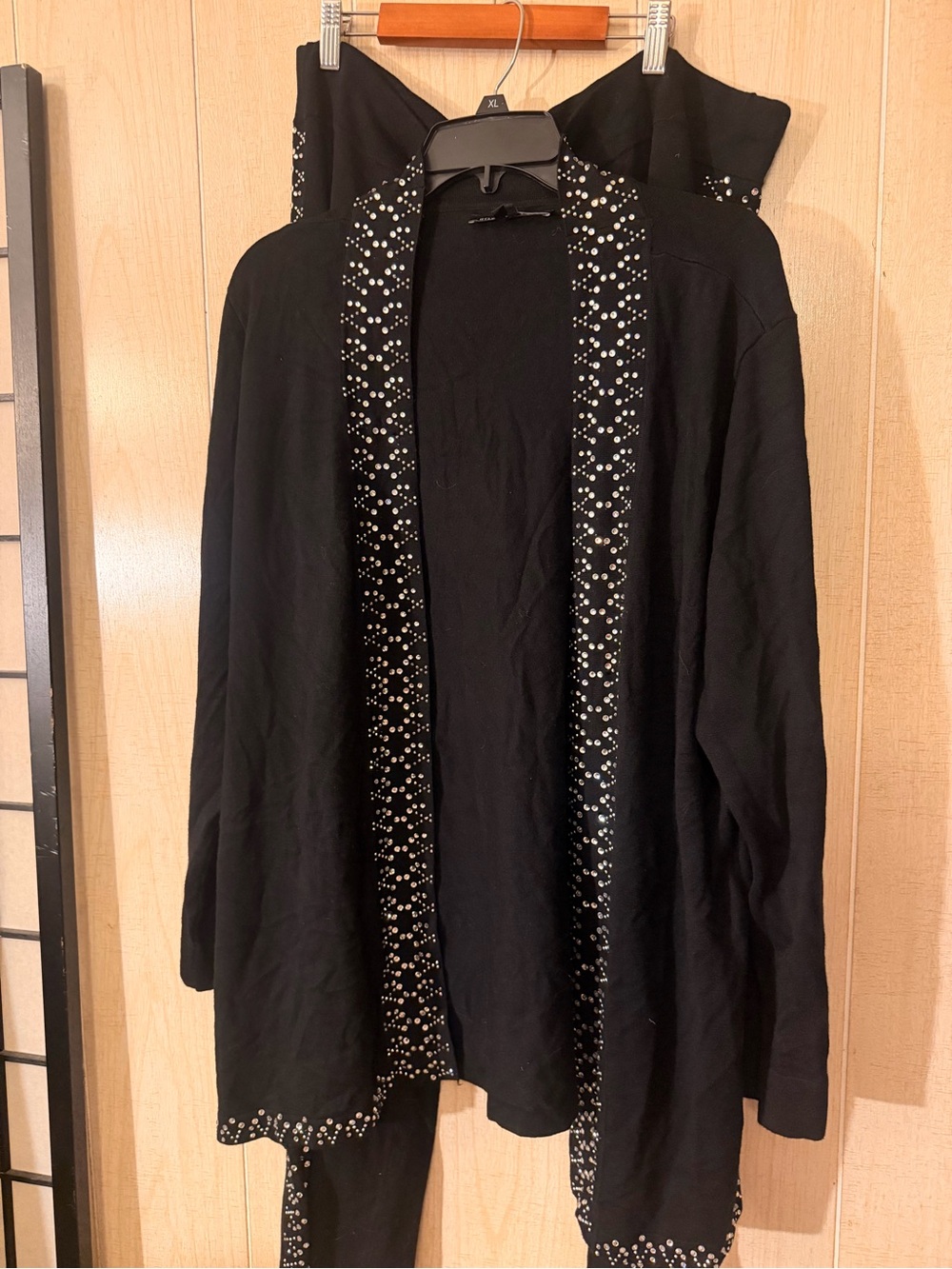 Boston Proper Black Boot-Cut Pants with Sparkle Trim - Picture 5 of 10